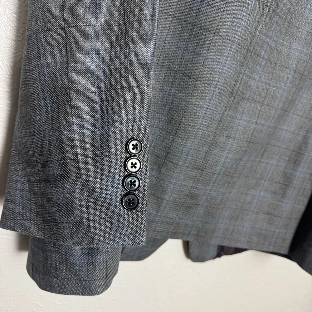 Ralph Lauren Classic Gray Plaid Tartan Blazer‎ Sport Coat